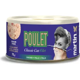 Meilleurs prix pour MARTIN Classic filet poulet pâtée complète pour chat - 70g