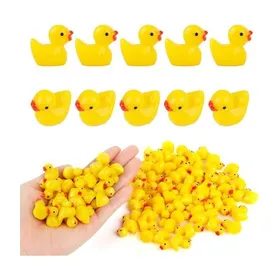 Meilleurs prix pour 100 Pieces Mini Canards en Résine Petits Canard Miniature Résine Miniatures Figurines de Canard Mini Canard en Plastique Label