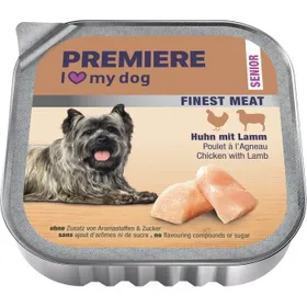 Comparer les prix de PREMIERE Finest Meat nourriture humide pour chien, senior Au Poulet & à l'Agneau 10x150 g