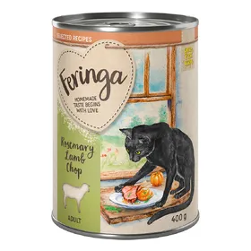 Comparer les prix de Feringa Recettes sélectionnées 6 x 400 g pour chat - romarin, côtelette d'agneau (6 x 400 g)