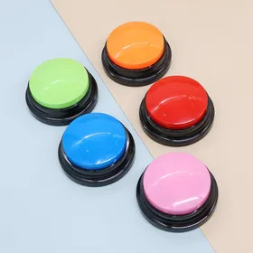Meilleurs prix pour Boutons de voix parlants pour animaux de compagnie enregistrables, formation d'intelligence pour chiens, cloche, communication, jouets, enregistrement de commandes blue