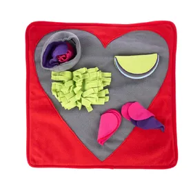 Meilleurs prix pour TIAKI Tapis renifleur coeur 50x50cm, rouge chien