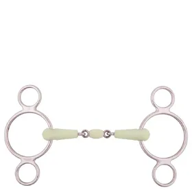 Meilleurs prix pour Mors 3 anneaux pour cheval réglable double brisure BR Equitation Apple Mouth