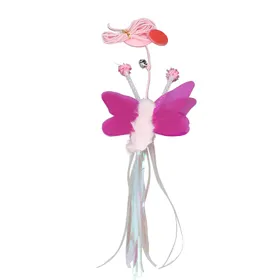 Meilleurs prix pour Jouets interactifs pour chats, corde élastique rétractable et réglable, jouet suspendu pour animaux de compagnie, motif papillon pink