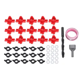 Meilleurs prix pour 15 Kits Pipettes à Eau pour Volaille Automatiques Anti-Fuite Abreuvoirs pour Poulets Canetons red