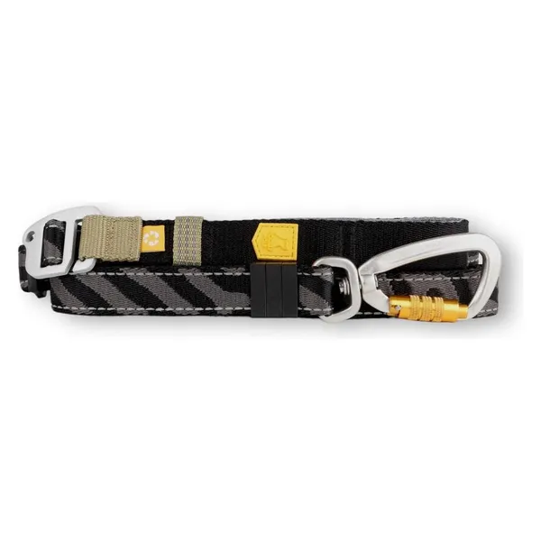 Woolly Wolf - Collier Roam noir « Ripple » - 35-45 cm (Chien, Promenade), Collier + laisse – photo 2