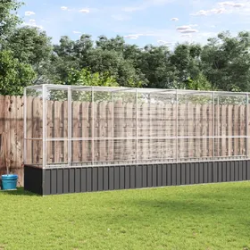 Meilleurs prix pour vidaXL Volière avec Extension - Argenté 834,5x107x212 cm