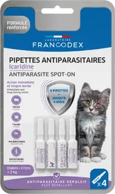 Meilleurs prix pour Pipettes antiparasitaires icaridine Francodex pour chaton - 4x 0,6mL