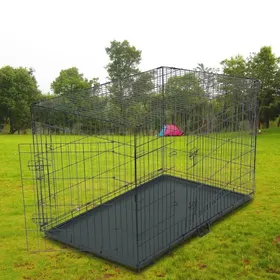 Comparer les prix de Cage de transport pliante pour chien 122 x 74.5 x 80.5cm avec Plateau Noir