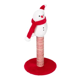 Comparer les prix de zooplus Exclusive griffoir bonhomme de neige rouge/blanc pour chat