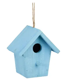 Meilleurs prix pour Relaxdays Maison à oiseaux nichoir perchoir en bois coloré à suspendre - 4052025970901