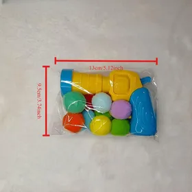 Comparer les prix de Ensemble de lanceur de poupée en peluche interactive DIY pour chat/chien, Kit de pistolet à poupée d'entraînement en intérieur, Lanceur de boules de poils silencieux à haute élasticité 10 Plush Balls + 1 Toy Gun blue