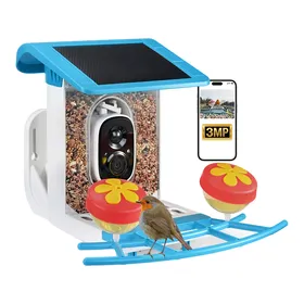 Comparer les prix de Mangeoire Intelligente Blinkit Bird Villa avec Caméra IA 1,2L, Vision Nuit Couleur, Audio Bidirectionnel et Batterie 4400 mAh pour Oiseaux