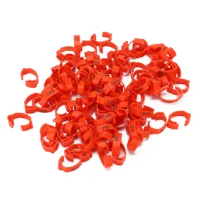 Comparer les prix de 100 Pièces Anneaux de Patte de Volaille Identification Boucle de Patte avec Numéros pour Poulet Canard OiseauRouge orange
