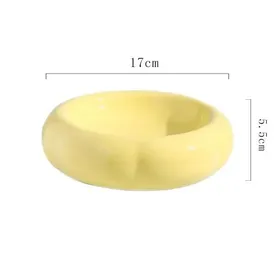 Meilleurs prix pour Bol pour chat en céramique - Phoesky - Anti-renversement - Double couche - 200 ml - Jaune - Pour nourriture et eau