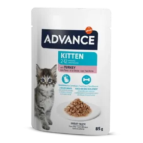 Comparer les prix de Advance Pouch Kitten Turkey Pouch Kitten Wet Food Pour Chatons 85 Gr
