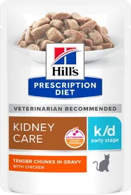 Meilleurs prix pour HILL'S Prescription Diet k/d Kidney Care Early Stage en Sachets au Poulet - Pâtée pour chat-