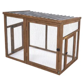 Meilleurs prix pour Culture : enclos extérieur TIAKI en bois 116 x 78 x 89,8 cm poules