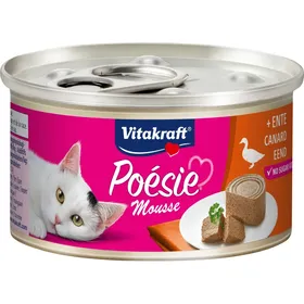 Comparer les prix de VITAKRAFT Poésie Mousse sans sucre ajouté pour chat - 5 saveurs au choix - Poulet - 6 x 85g