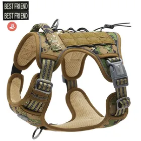 Comparer les prix de Harnais tactique réglable pour chien, gilet de service militaire réfléchissant pour entraînement au travail et aux activités pour chiens de petite, moyenne et grande taille (as the picture,M)