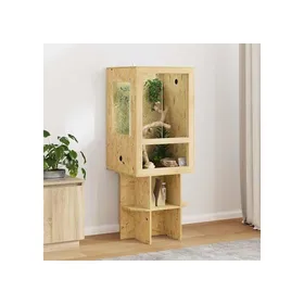 Meilleurs prix pour Terrarium OSB - vidaXL - 50x50x130 cm - Marron - Robuste - Longue durée de vie - Pour reptiles - Utilisation intérieure
