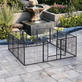 Comparer les prix de Enclos modulable 12 panneaux acier époxy gris pour petits animaux 80 x 80 cm - Gris Acier 240 x 240 x 80 cm Ref IM45A0