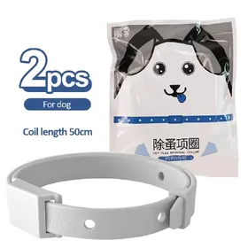Comparer les prix de Lot de 2 colliers anti-puces et anti-tiques pour chiens, antiparasitaires et anti-parasitaires~01436