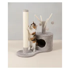 Comparer les prix de Hoppy Pets ARBRE À CHAT HÖPPY 65X30X68CM (68 cm, Grey col.), Arbre à chat