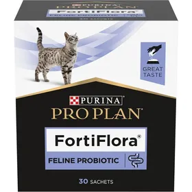 Comparer les prix de Purina Fortiflora Complément alimentaire pour chat Lot de 30 sachets de 1 g Digestion et transit