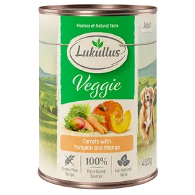 Comparer les prix de Lukullus Veggie 6 x 400 - Pâtée pour chien