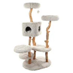 Comparer les prix de FLAMINGO Arbre à chat Yuna 100x74x163 cm Blanc et naturel