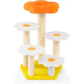 Comparer les prix de GOPLUS Arbre à Chat XXL en Forme de Fleur dIntérieur Hauteur 90CM Griffoirs en Sisal Centre d’Activités de Chaton