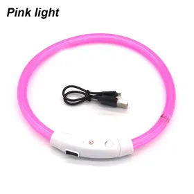 Comparer les prix de Colliers pour chien à LED rechargeables Lumineux Collier pour chien lumineux Collier pour chien USB Nuit 3 modes Lumière LED Lumineux Prévention de la perte (Pink,M)