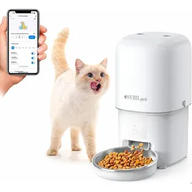 Comparer les prix de SYBILPET Distributeur automatique de nourriture pour chats – Distributeur de croquettes