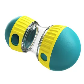 Meilleurs prix pour Jouets pour chiens augmenter l'intelligence boule roulante elliptique pour animaux de compagnie gamelle pour ingestion lente balle de nourriture qui fuit jouets interactifs durables pour animaux de compagnie vert