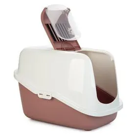 Meilleurs prix pour VADIGRAN Maison de toilette Nestor Earth - 56x39x38,5 cm - Rose - Pour chat
