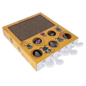 Meilleurs prix pour TIAKI scratcher Whack-a-mole 2 en 1 36x26x6cm chat