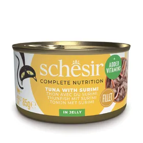 Meilleurs prix pour Thon, surimi en gelée Schesir - Nourriture pour Chat + 1 boîte offerte !