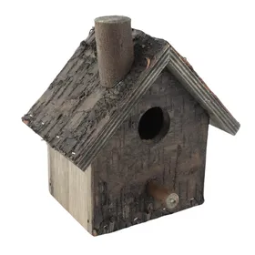 Meilleurs prix pour Nichoir en bois suspendu étanche Lieu de repos pour oiseaux Fournitures pour animaux de compagnie Accessoires black