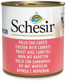 Meilleurs prix pour Schesir Huhn mit Karotten Nassfutter für Hunde
