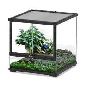 Comparer les prix de Terrarium Reptile Smart Line 45x45x45 Noir - Terratlantis