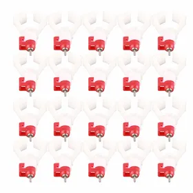 Meilleurs prix pour Abreuvoir automatique pour volaille, tube carré, 20 pièces, accessoires pour fermes red