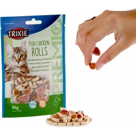 Comparer les prix de friandise rouleaux poulet/colin 50 gr. friandise pour chat - Trixie - TR-42702