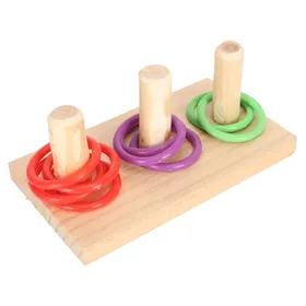 Comparer les prix de Jouet Anneau pour Oiseau Coloré Interactif à Mâcher Entraînement Perroquet Puzzle de Table pour Inséparable beige