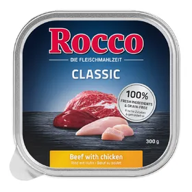 Meilleurs prix pour Rocco Classic en barquettes bœuf, poulet - Pâtée pour chien