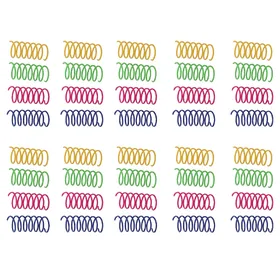 Meilleurs prix pour 40 pcs Jouets Ressort pour Chat Résistance aux Morsures Interactif Ressorts Colorés Jouet pour Chat pour Animaux de Compagnie Chats beige