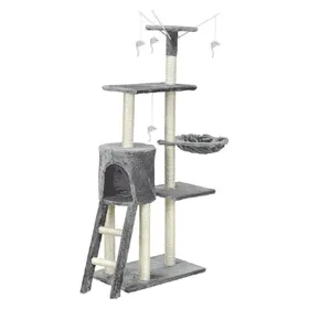 Comparer les prix de FunFit Drapak dla kota XL z zabawkami uniwersalny 1808 (135 cm, Gris), Arbre à chat