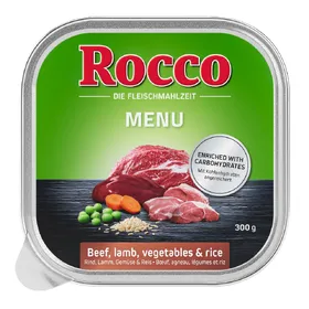 Comparer les prix de Rocco Menu bœuf, agneau - Pâtée pour chien