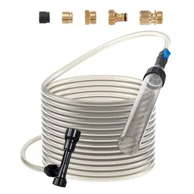 Meilleurs prix pour VEVOR Aspirateur à gravier pour aquarium, avec tuyau en PVC de 7,6 m, nettoyeur de gravier à siphon pour aquarium, 3 types d'adaptateurs en laiton, pour nettoyer le gravier et le sable d'aquarium
