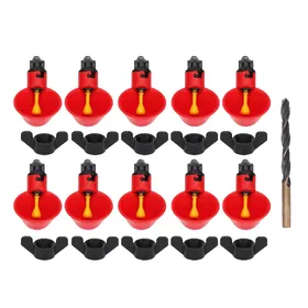 Meilleurs prix pour Abreuvoirs Automatiques pour Poulets Sûrs Kit Abreuvoir pour Volaille pour Poulet Oiseau Caille black